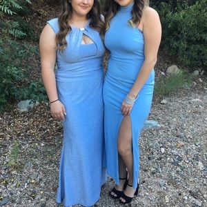 Blue Lulu's Turtleneck maxi dress